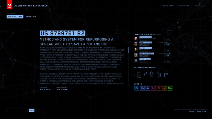 Adobe Patent Experience