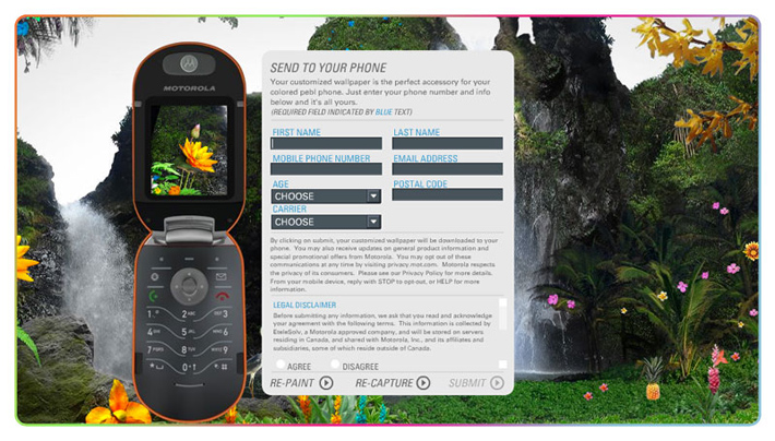 Motorola - Color Your World Microsite