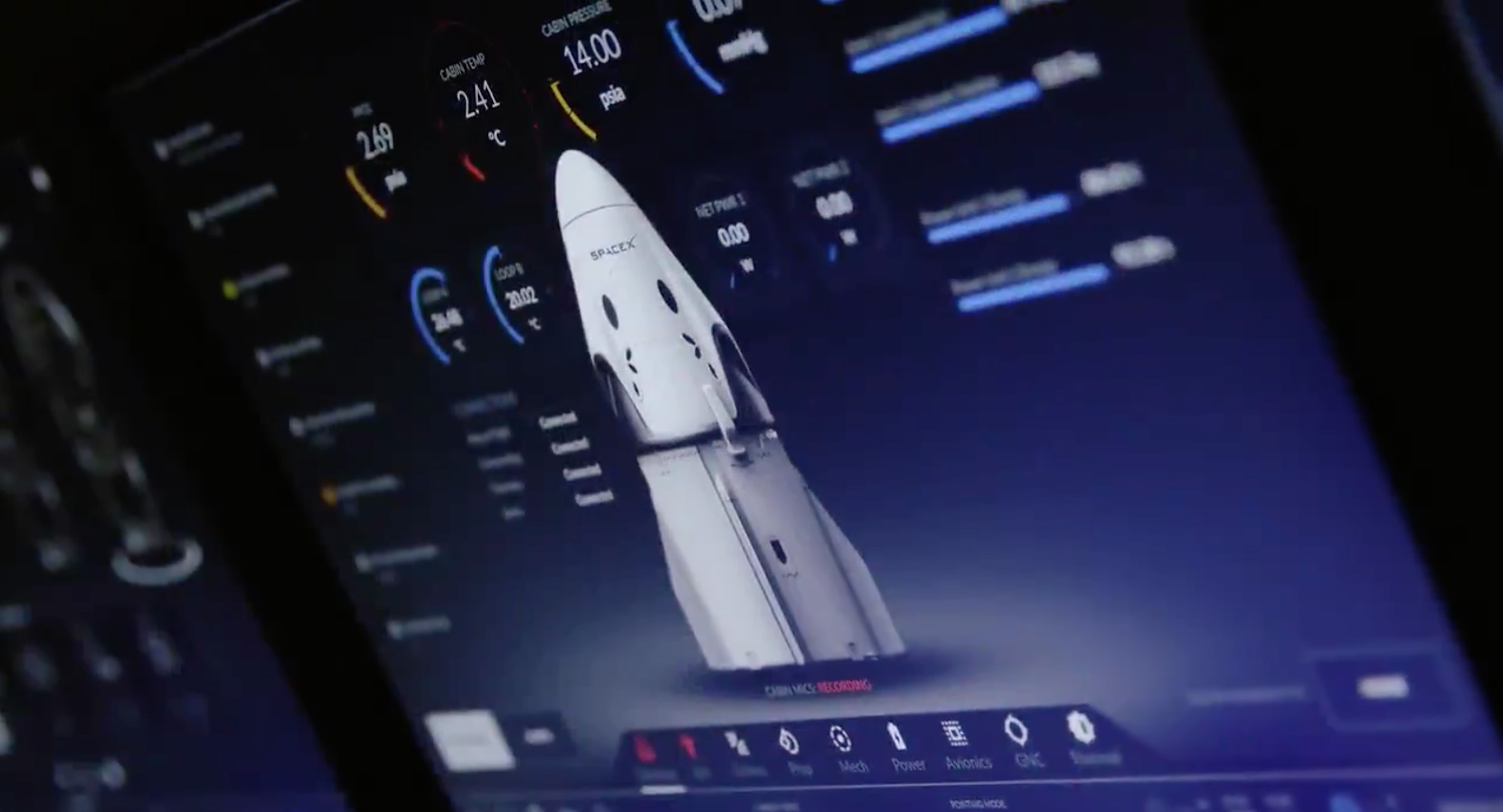 SpaceX - Crew Dragon Displays UI/UX