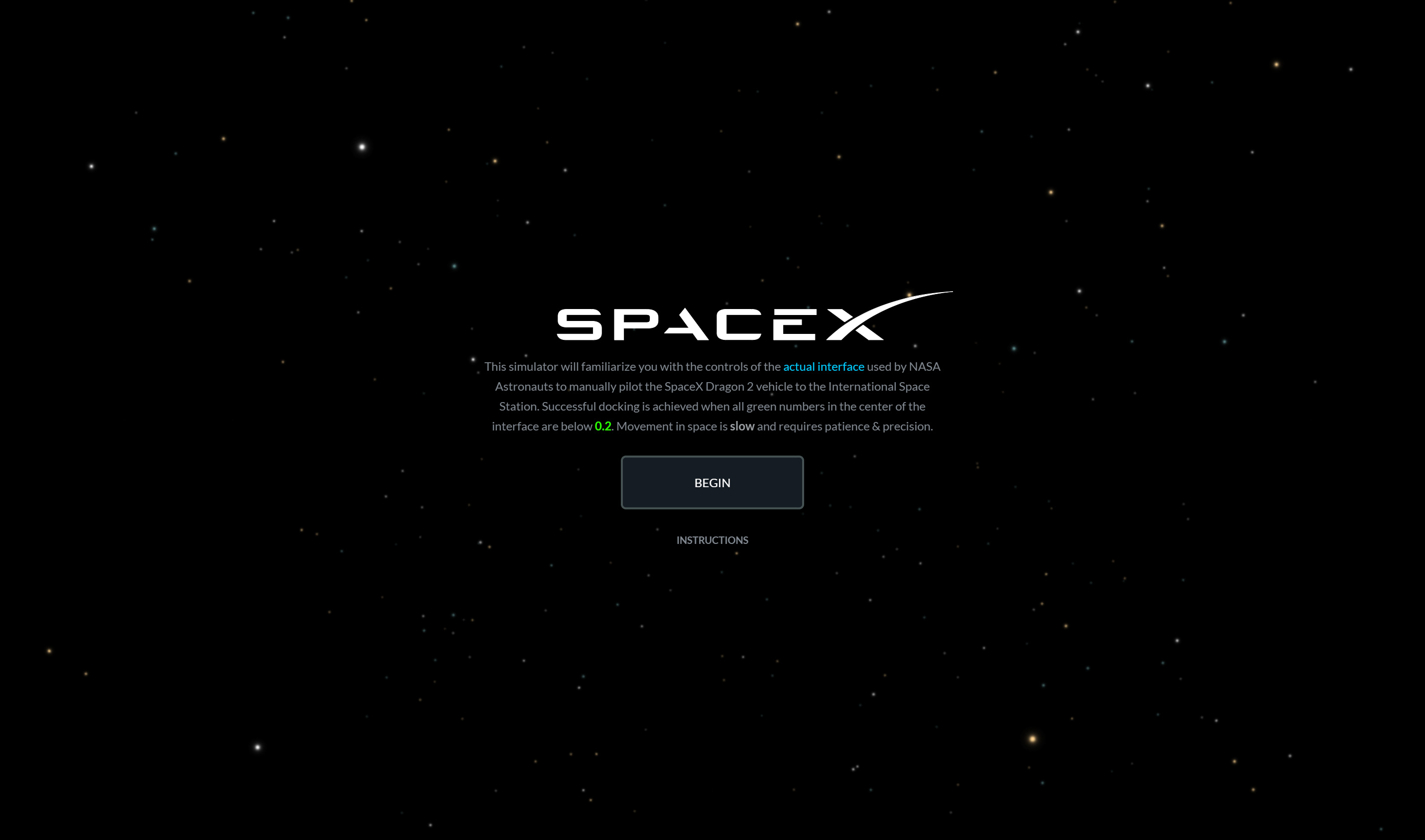 SpaceX - ISS Docking Simulator