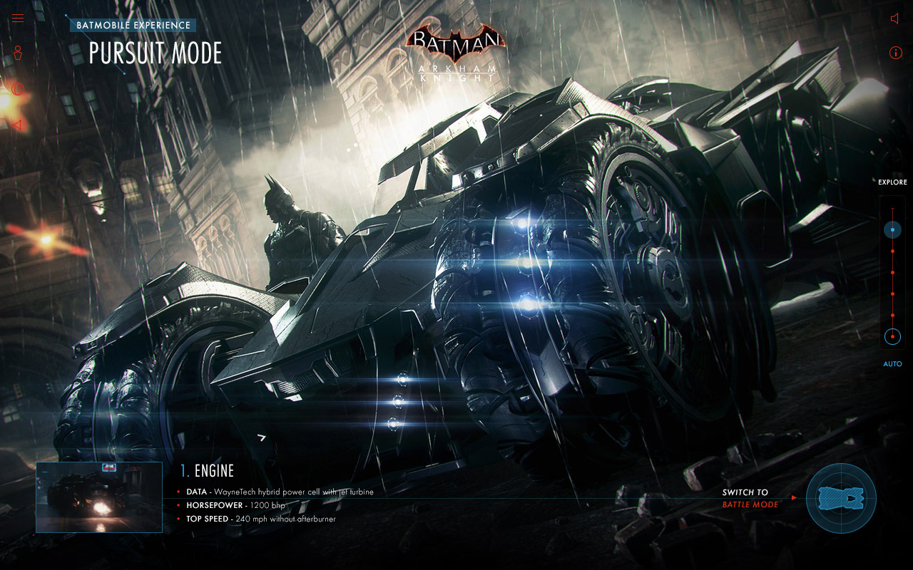 Batman: Arkham Knight Batmobile Experience