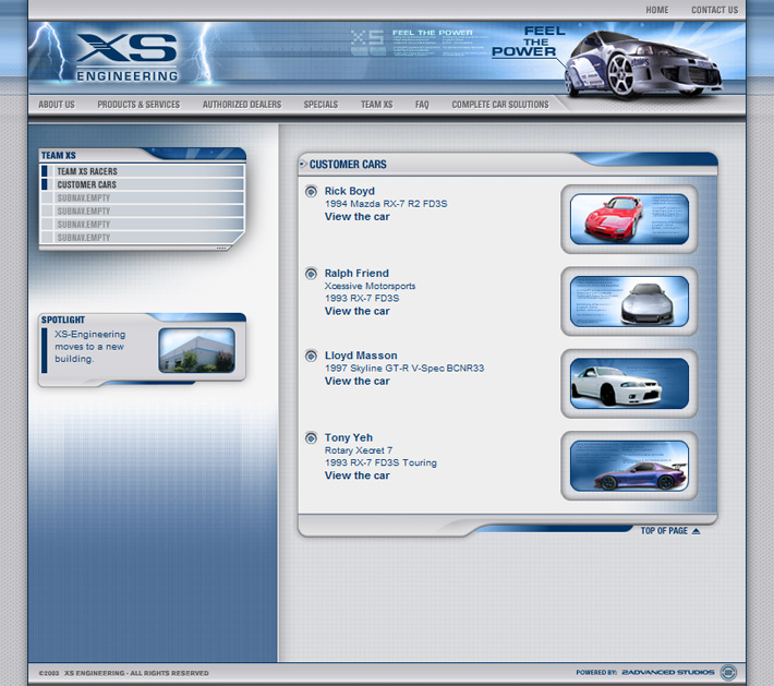 XS Engineering Website
